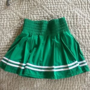 Green Pleated Women's Skirt